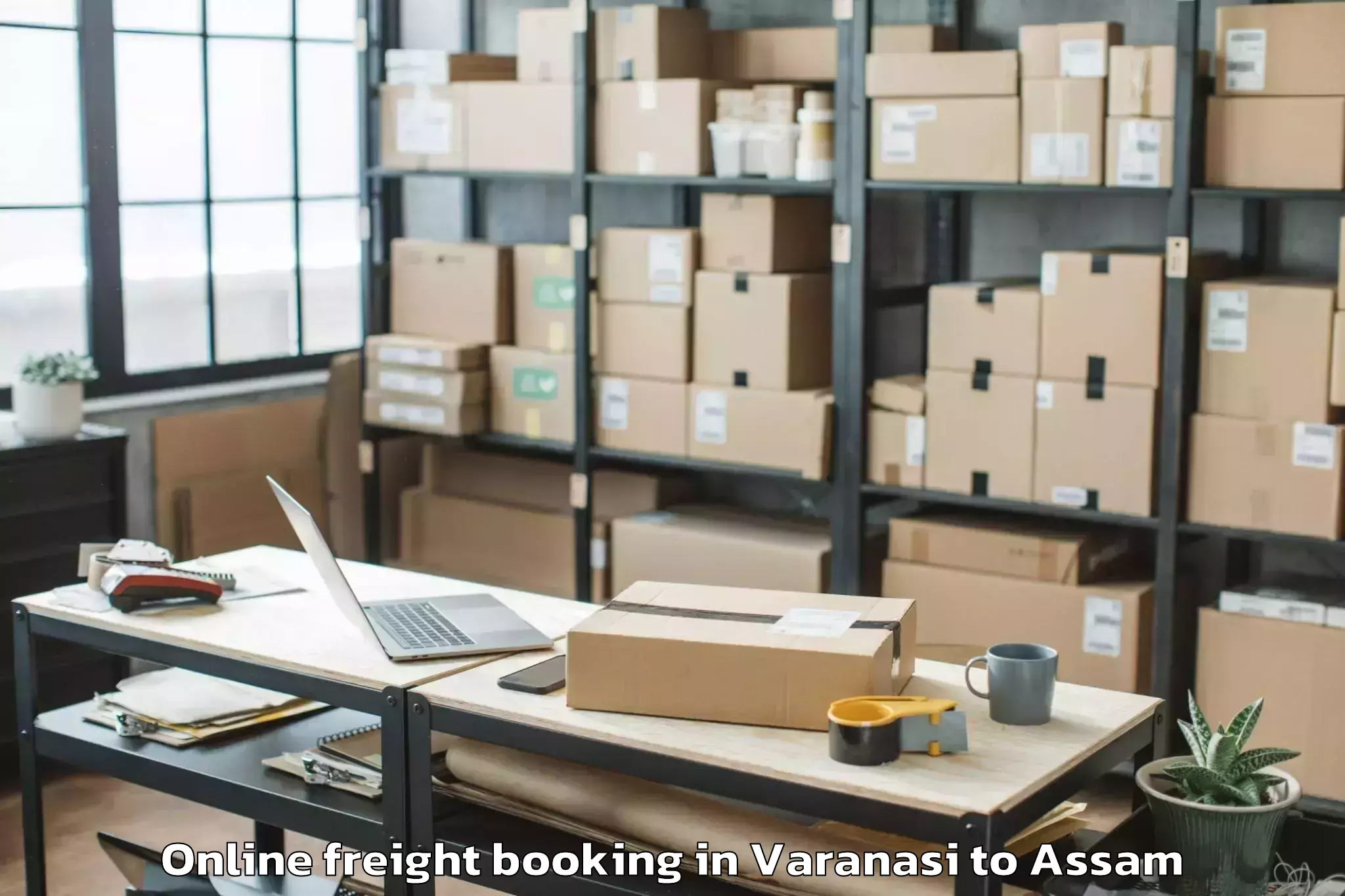 Easy Varanasi to Chaparmukh Online Freight Booking Booking